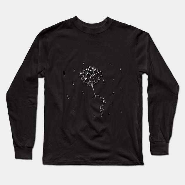 Traveling Rose v1 Long Sleeve T-Shirt by lomiky